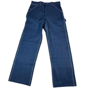 Vintage 60s 70s Sears Denim Blue Carpenter Jeans Menswear Workwear Carpenter NWT